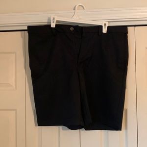 100% polyester navy blue shorts W38 with stretchy waist